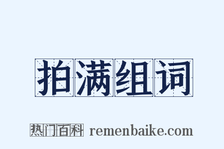 拍满组词是什么意思的图片